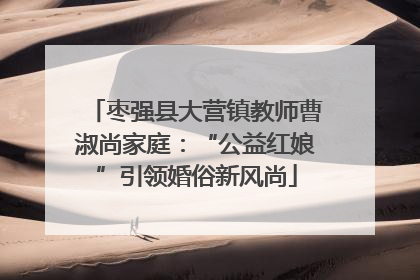 枣强县大营镇教师曹淑尚家庭：“公益红娘”引领婚俗新风尚