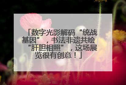 数字光影解码“统战基因”，书法非遗共绘“肝胆相照”，这场展览很有创意！