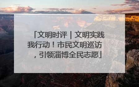 文明时评｜文明实践我行动！市民文明巡访，引领淄博全民志愿