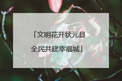 文明花开状元县 全民共建幸福城