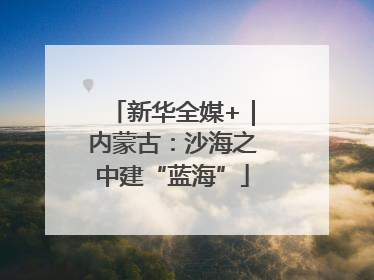 新华全媒+｜内蒙古：沙海之中建“蓝海”
