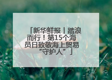 新华鲜报丨踏浪而行！第15个海员日致敬海上贸易“守护人”
