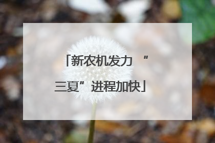 新农机发力 “三夏”进程加快