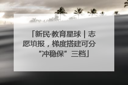 新民·教育星球｜志愿填报，梯度搭建可分“冲稳保”三档