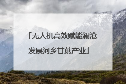 无人机高效赋能澜沧发展河乡甘蔗产业