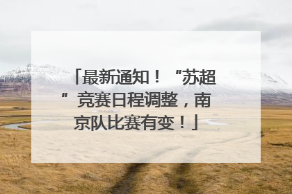 最新通知！“苏超”竞赛日程调整，南京队比赛有变！