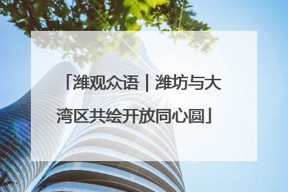 潍观众语｜潍坊与大湾区共绘开放同心圆