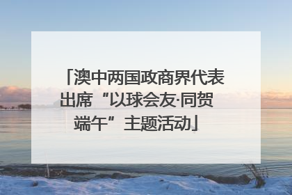 澳中两国政商界代表出席“以球会友·同贺端午”主题活动