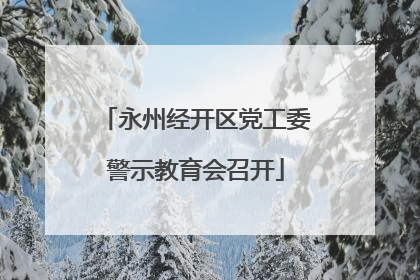 永州经开区党工委警示教育会召开
