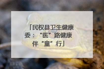 民权县卫生健康委：“医”路健康伴“童”行