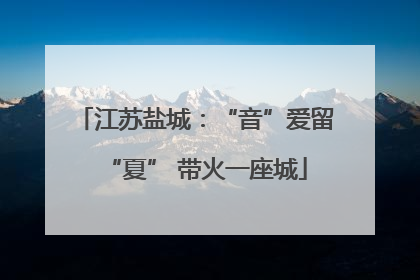 江苏盐城：“音”爱留“夏” 带火一座城