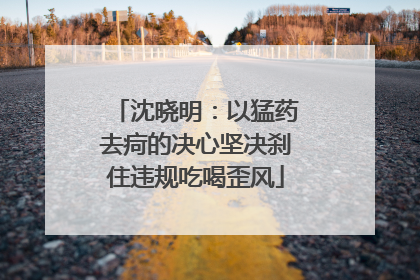 沈晓明：以猛药去疴的决心坚决刹住违规吃喝歪风