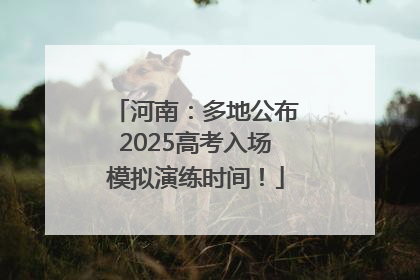 河南：多地公布2025高考入场模拟演练时间！