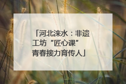 河北涞水：非遗工坊“匠心课” 青春接力育传人