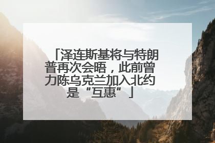泽连斯基将与特朗普再次会晤，此前曾力陈乌克兰加入北约是“互惠”