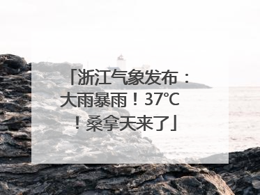 浙江气象发布：大雨暴雨！37℃！桑拿天来了