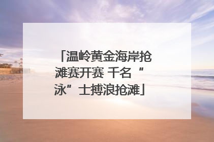 温岭黄金海岸抢滩赛开赛 千名“泳”士搏浪抢滩