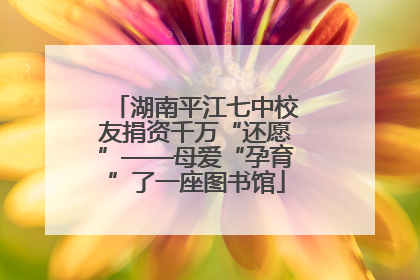 湖南平江七中校友捐资千万“还愿”——母爱“孕育”了一座图书馆