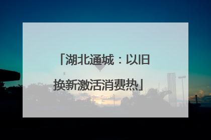 湖北通城：以旧换新激活消费热