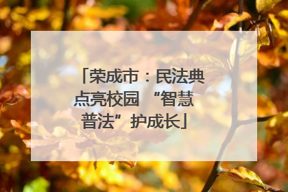 荣成市：民法典点亮校园 “智慧普法”护成长