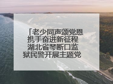 老少同声颂党恩 携手奋进新征程 湖北省琴断口监狱民警开展主题党日活动