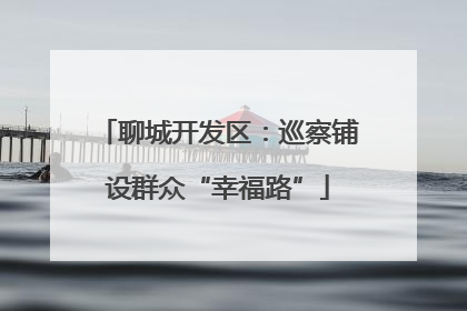 聊城开发区：巡察铺设群众“幸福路”