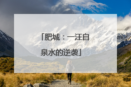 肥城：一汪自泉水的逆袭