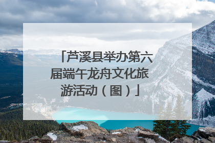 芦溪县举办第六届端午龙舟文化旅游活动（图）