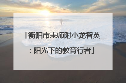 衡阳市耒师附小龙智英：阳光下的教育行者