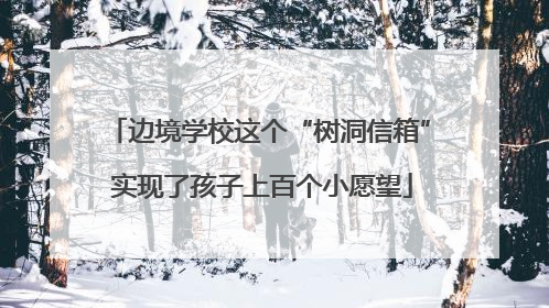 边境学校这个“树洞信箱” 实现了孩子上百个小愿望