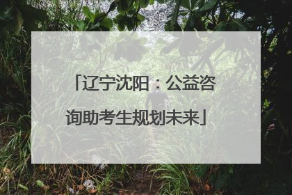 辽宁沈阳：公益咨询助考生规划未来