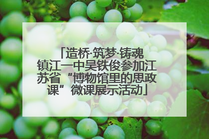 造桥·筑梦·铸魂 镇江一中吴铁俊参加江苏省“博物馆里的思政课”微课展示活动