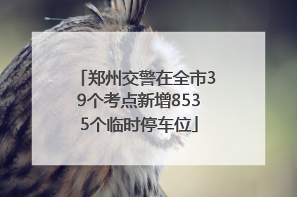 郑州交警在全市39个考点新增8535个临时停车位
