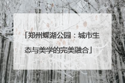 郑州蝶湖公园：城市生态与美学的完美融合