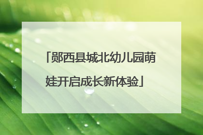 郧西县城北幼儿园萌娃开启成长新体验