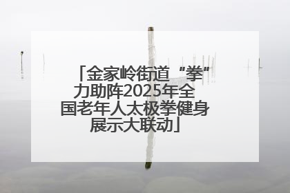 金家岭街道“拳”力助阵2025年全国老年人太极拳健身展示大联动