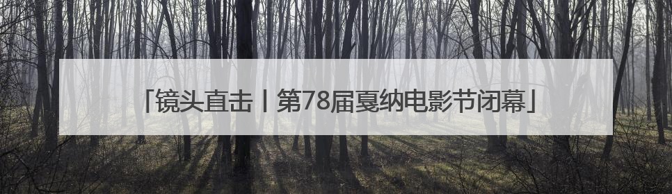 镜头直击丨第78届戛纳电影节闭幕