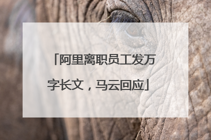 阿里离职员工发万字长文，马云回应