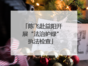 陈飞赴益阳开展“法治护绿”执法检查
