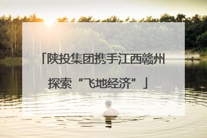 陕投集团携手江西赣州 探索“飞地经济”
