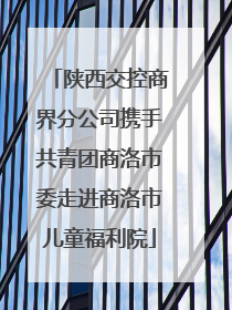 陕西交控商界分公司携手共青团商洛市委走进商洛市儿童福利院