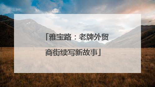 雅宝路：老牌外贸商街续写新故事