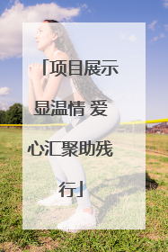 项目展示显温情 爱心汇聚助残行