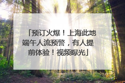 预订火爆！上海此地端午人流预警，有人提前体验！视频曝光