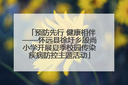 预防先行 健康相伴——怀远县徐圩乡殷尚小学开展夏季校园传染疾病防控主题活动