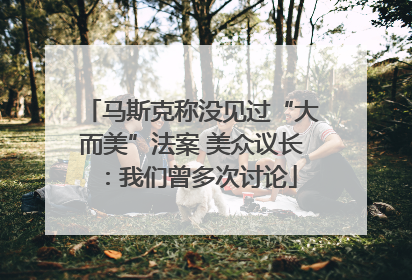 马斯克称没见过“大而美”法案 美众议长：我们曾多次讨论