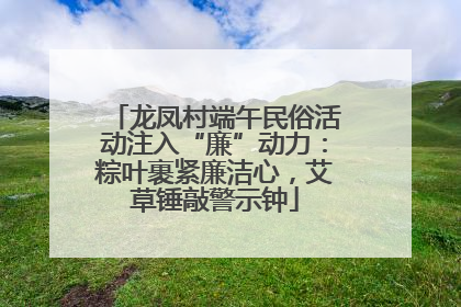 龙凤村端午民俗活动注入“廉”动力：粽叶裹紧廉洁心，艾草锤敲警示钟