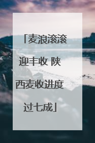 麦浪滚滚迎丰收 陕西麦收进度过七成