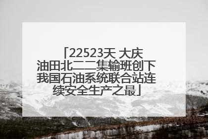 22523天 大庆油田北二二集输班创下我国石油系统联合站连续安全生产之最