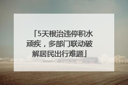 5天根治违停积水顽疾，多部门联动破解居民出行难题